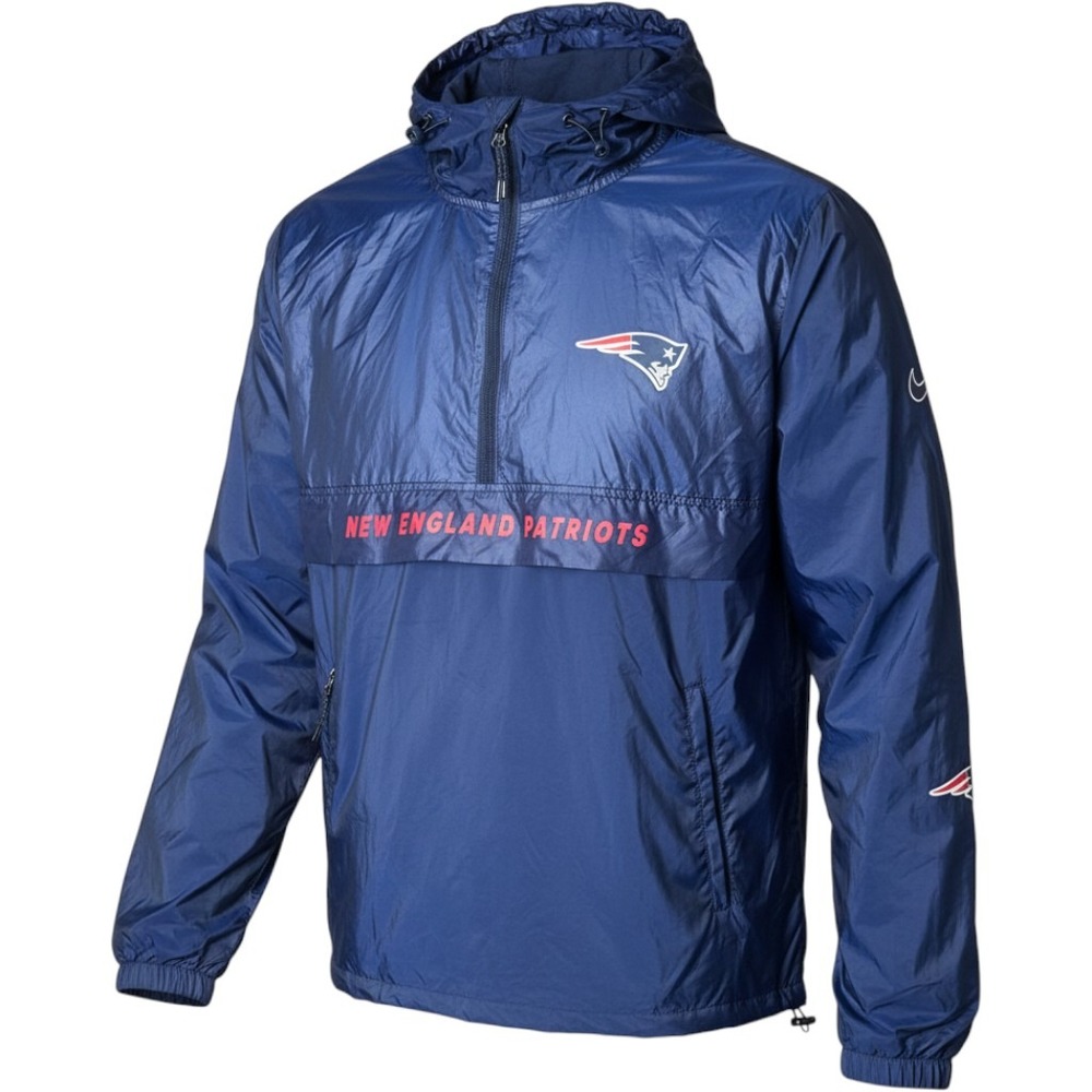 New England Patriots MSX Michael Strahan Navy Packable Anorak Windbreaker XL